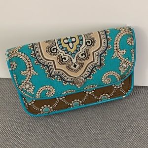 Vera Bradley retired pattern TOTALLY TURQ Spring 2010 ID wallet